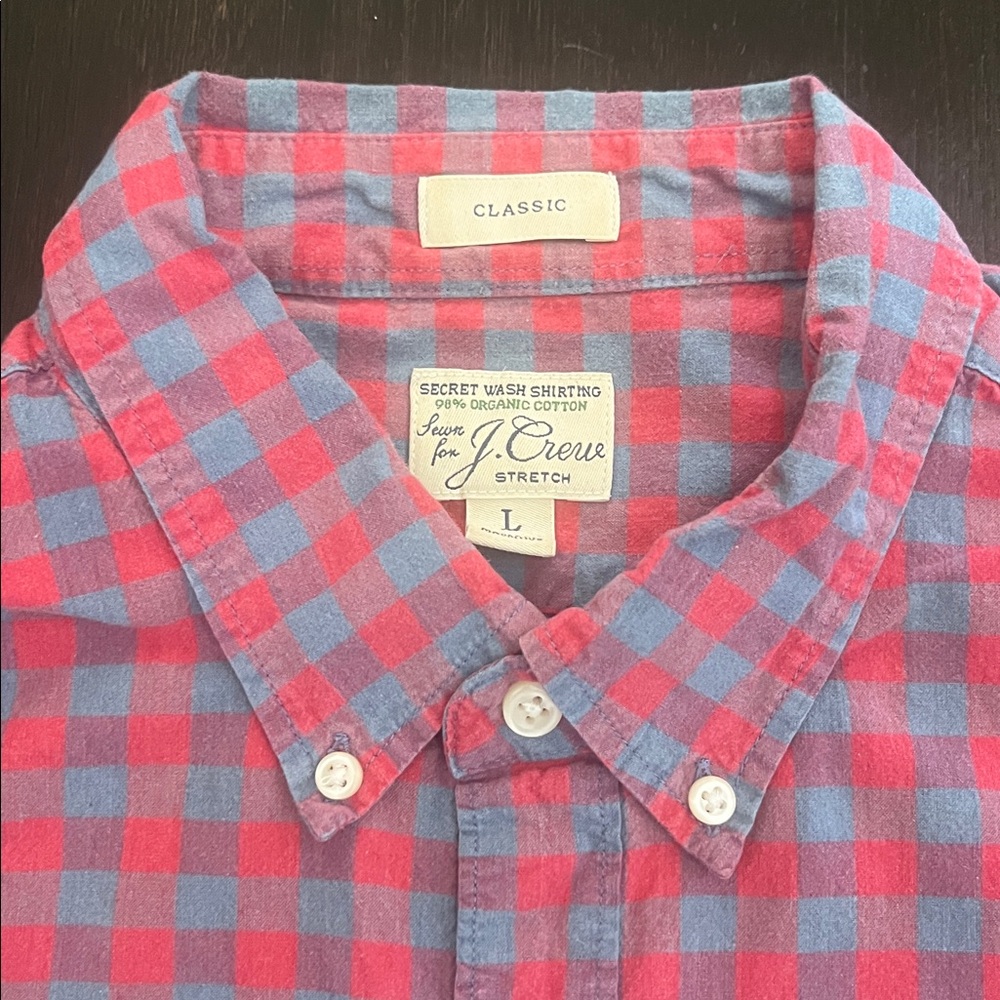 J. Crew Red and Blue Checkered Shirt